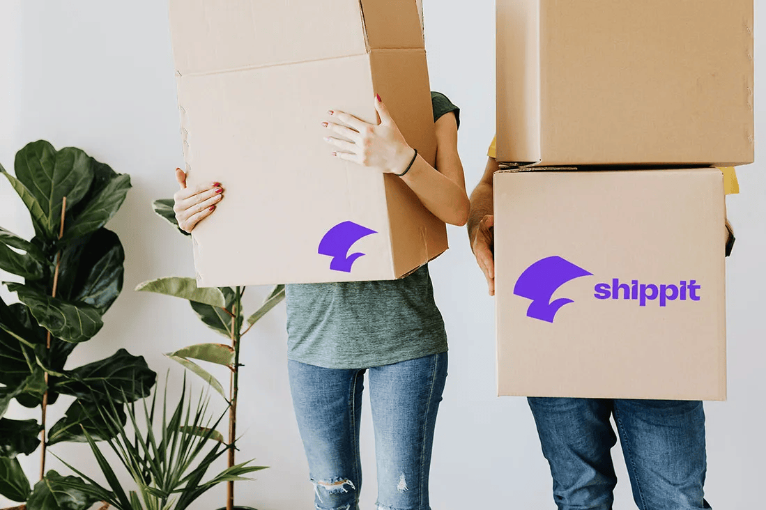 Shippit-branded shipping boxes